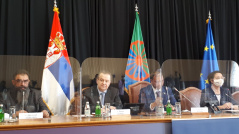 8 April 2021 The Speaker of the National Assembly of the Republic of Serbia Ivica Dacic addresses the celebration of International Roma Day